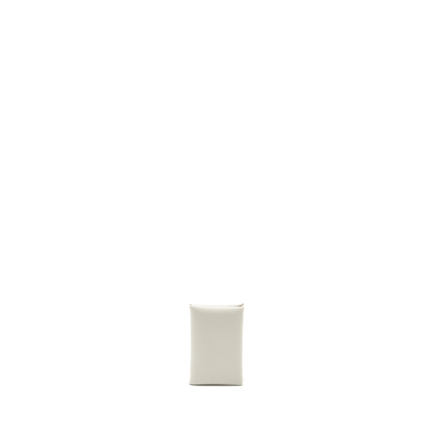 Hermes Calvi Card Holder Chèvre Mysore Mushroom SHW Stamp B