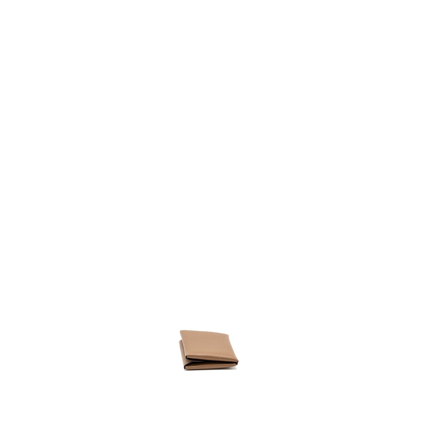 Hermes Calvi Duo Card Holder Epsom Alezan SHW Stamp B
