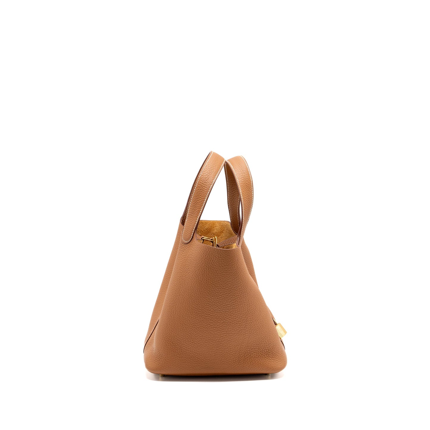Hermes picotin 22 lock bag clemence gold with GHW stamp U