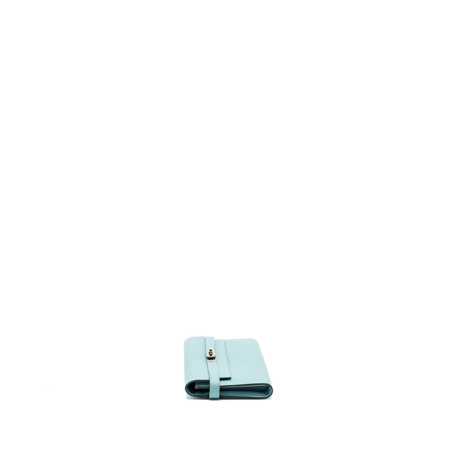 Hermes Kelly Long Wallet Epsom Light Blue SHW Stamp T