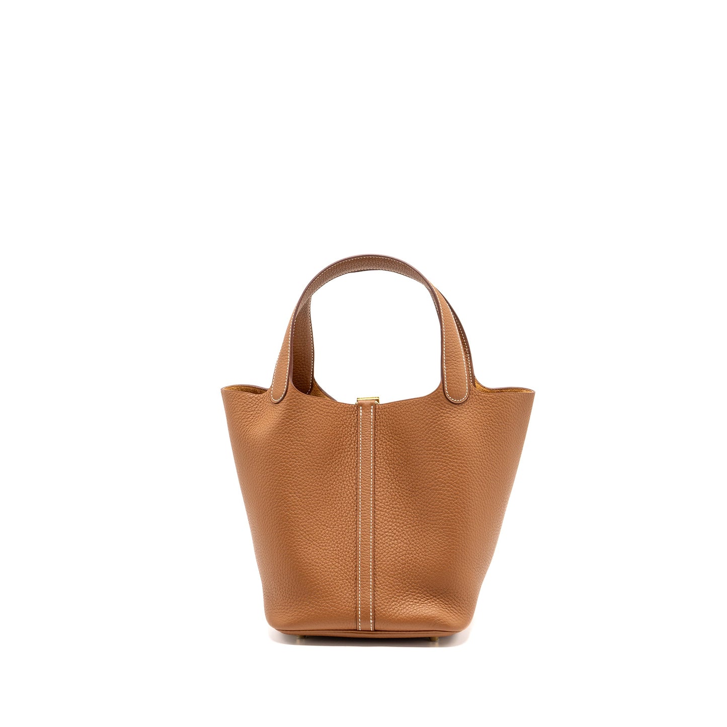 Hermes picotin 22 lock bag clemence gold with GHW stamp U