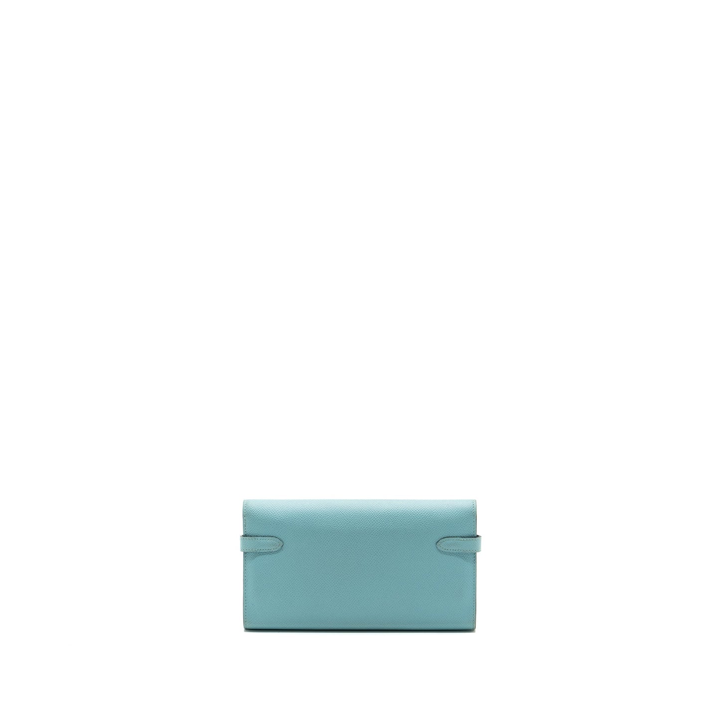 Hermes Kelly Long Wallet Epsom Light Blue SHW Stamp T