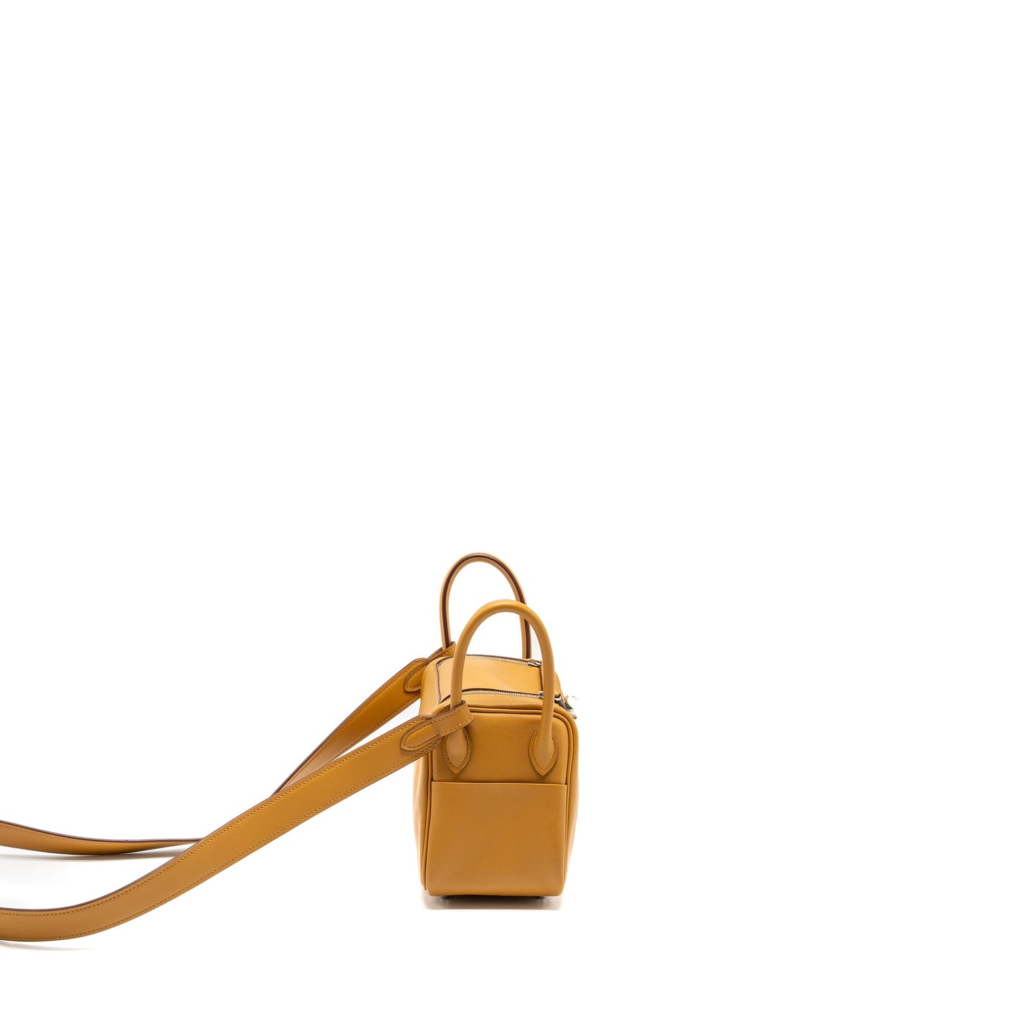 Hermes Mini Lindy swift sesame/ lime SHW stamp Y