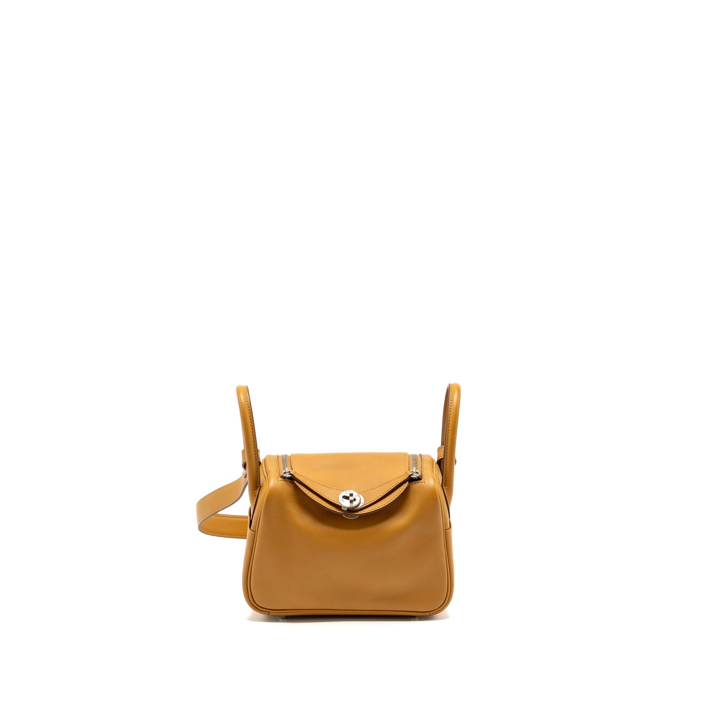 Hermes Mini Lindy swift sesame/ lime SHW stamp Y