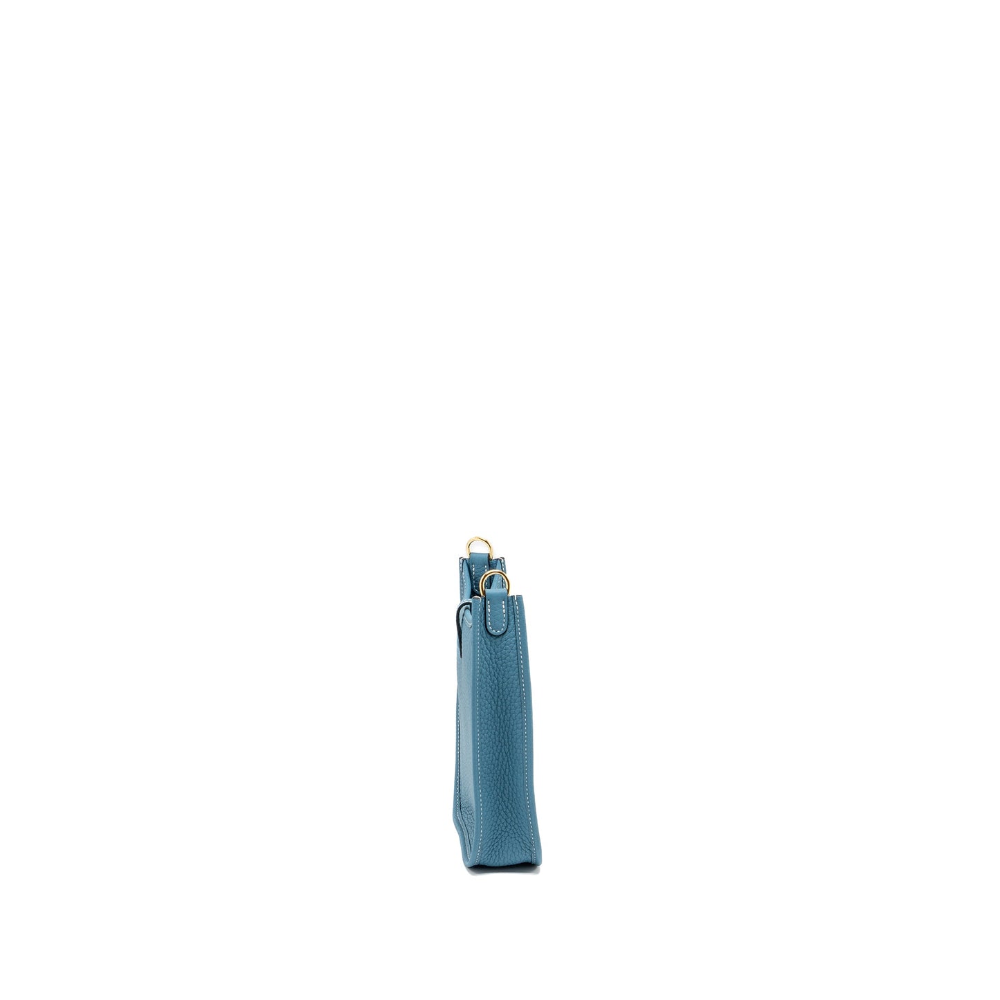 Hermes Mini Evelyne Clemence New Blue Jean GHW Stamp B