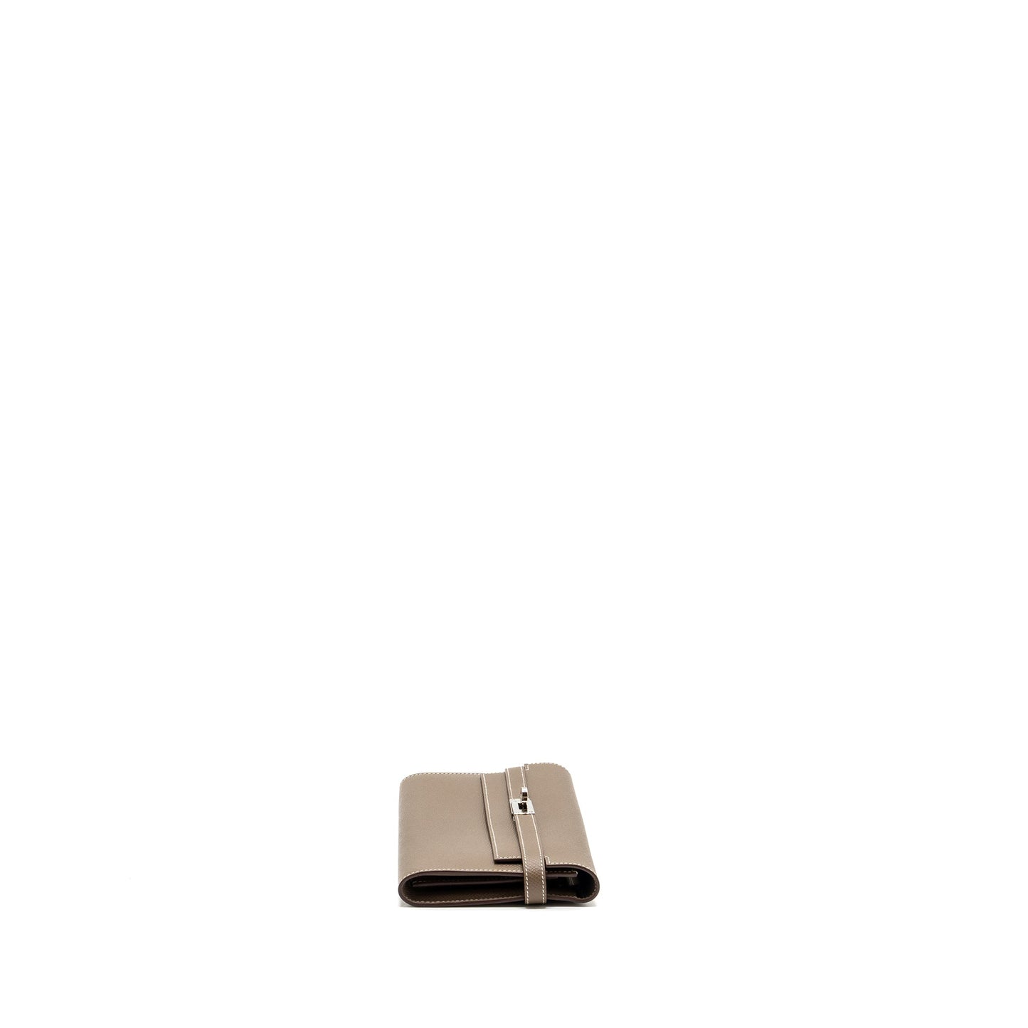 Hermes Kelly Classic Long Wallet Epsom Etoupe SHW Stamp D