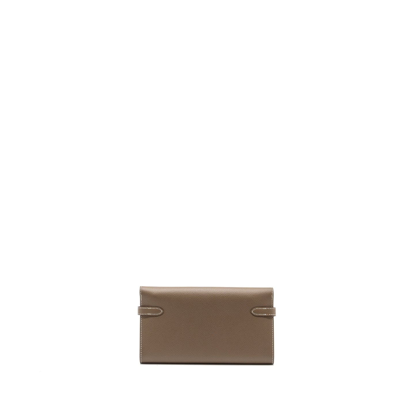 Hermes Kelly Classic Long Wallet Epsom Etoupe SHW Stamp D