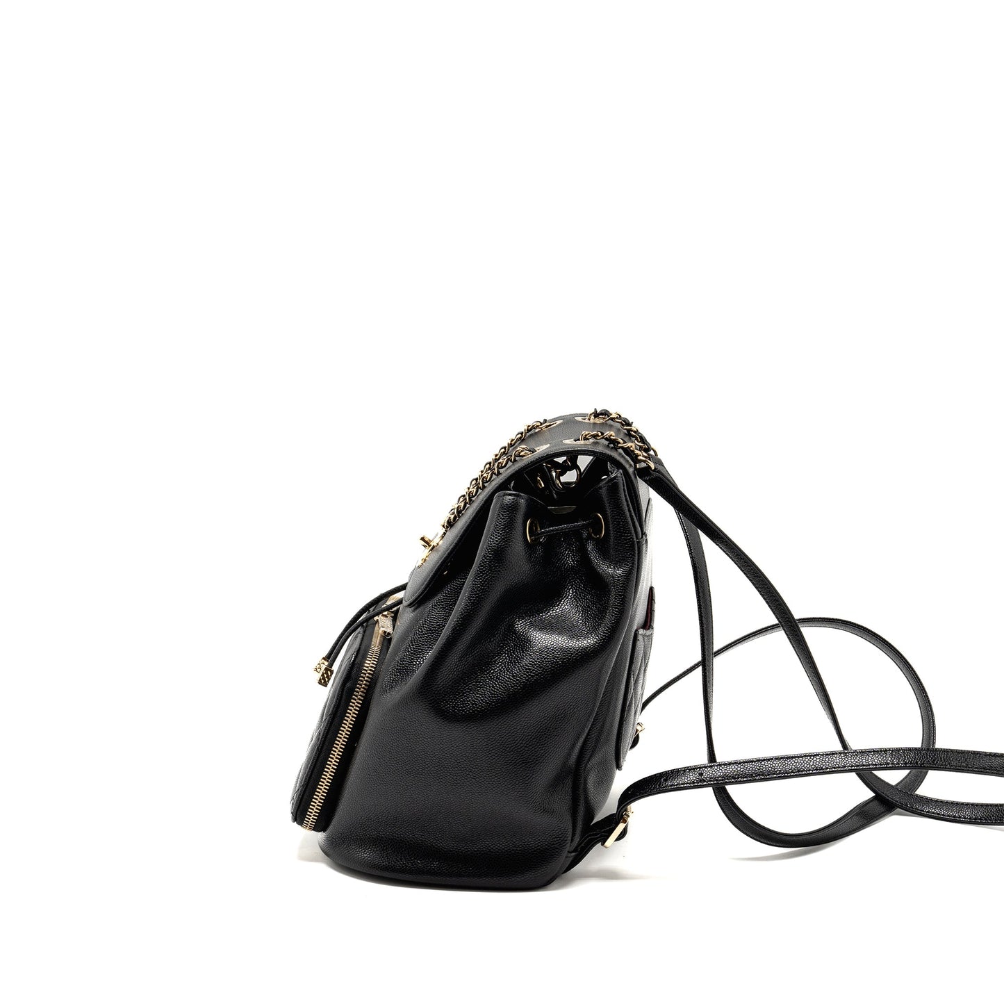 Chanel Affinity Backpack Caviar Black LGHW (Microchip)