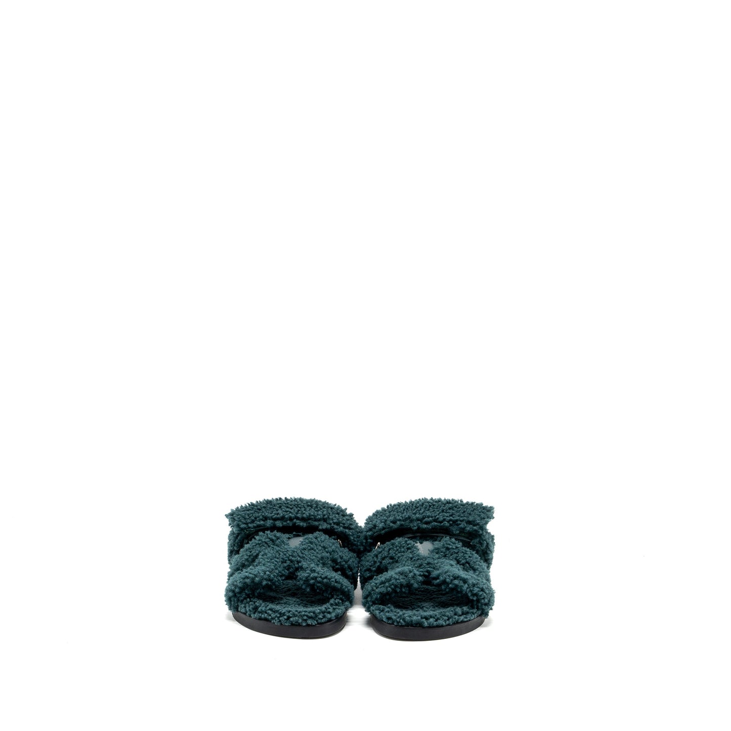 Hermes Size 37 Chypre Sandals Vert Angelais