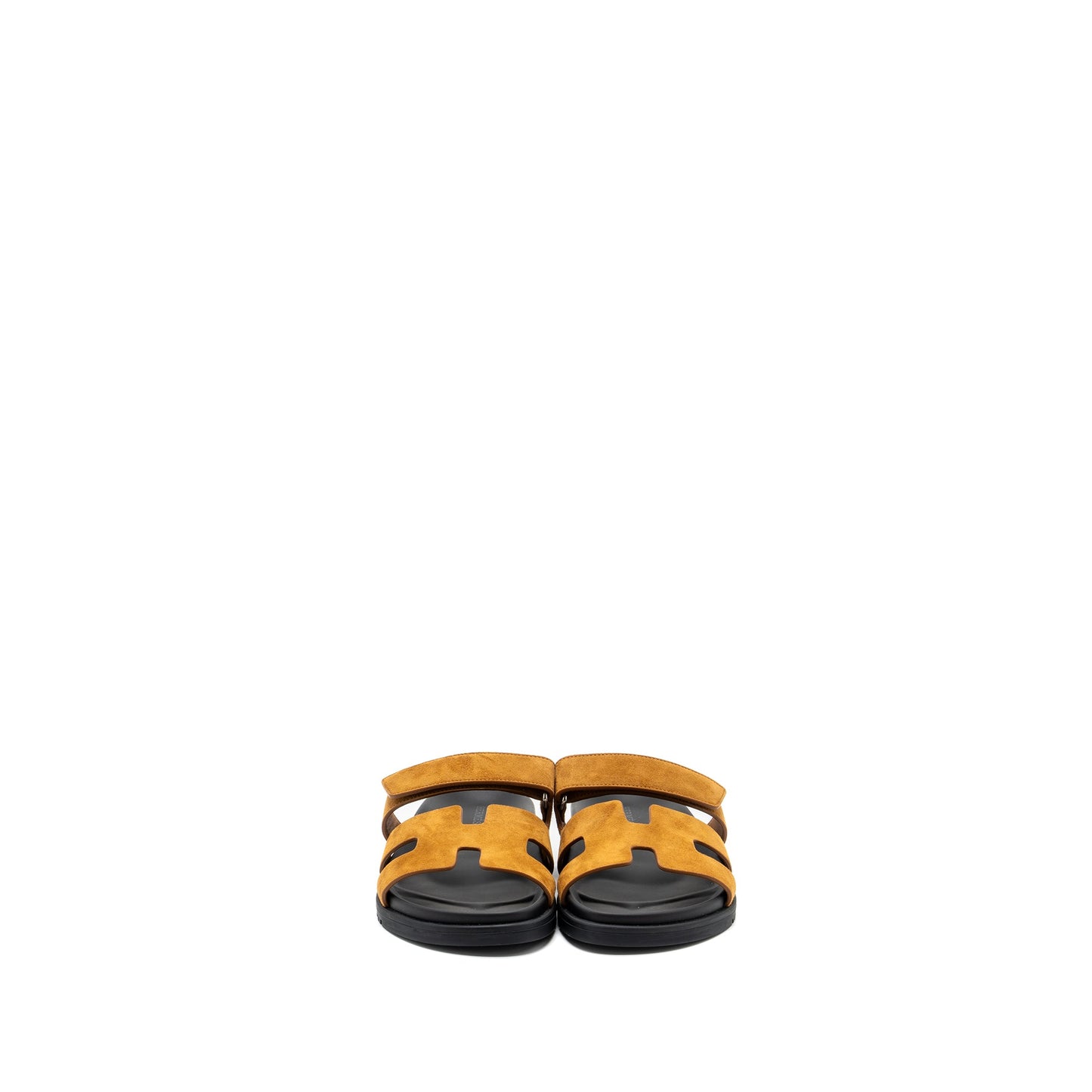 Hermes Size 37.5 Chypre Sandal Suede Goatskin Gold