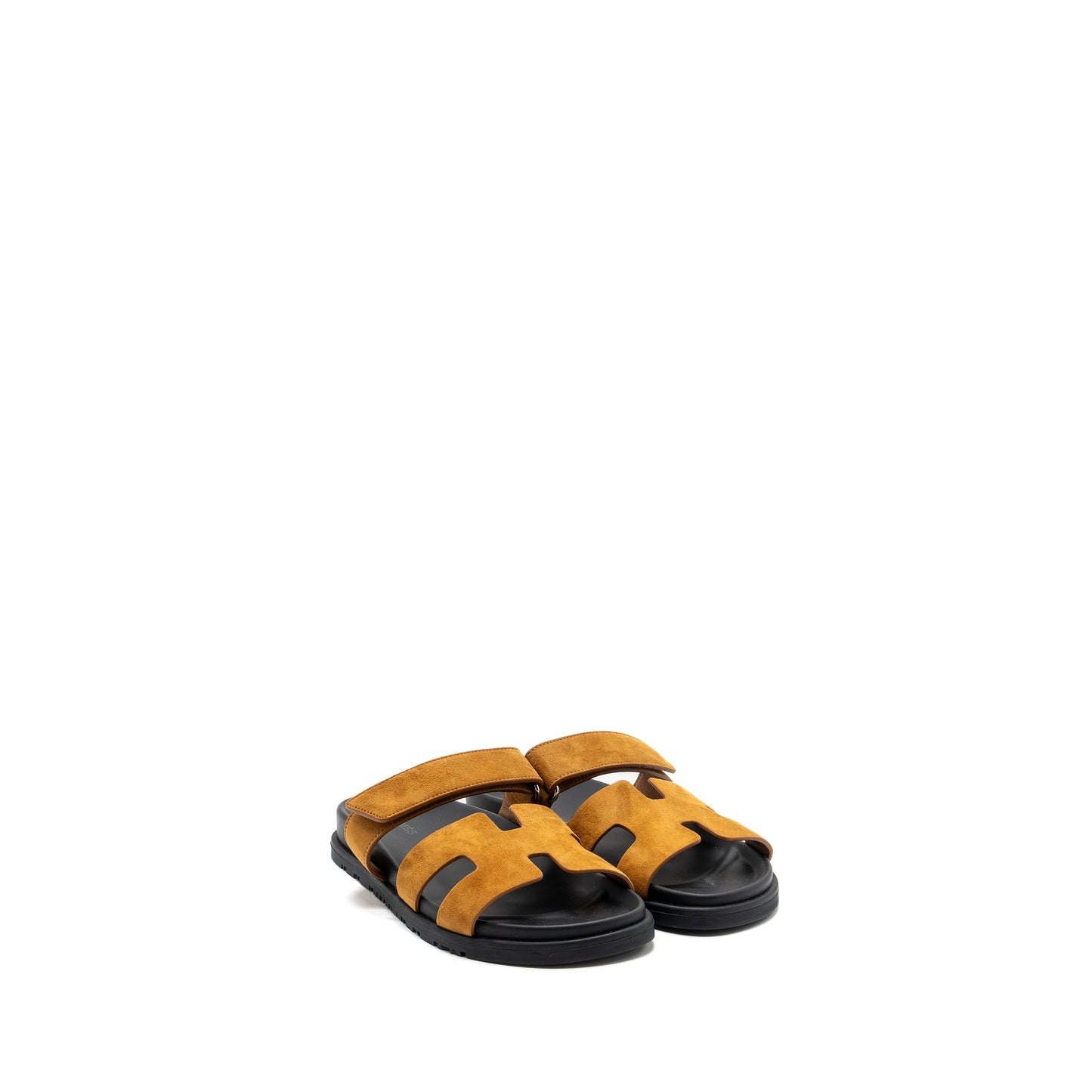 Hermes Size 37.5 Chypre Sandal Suede Goatskin Gold