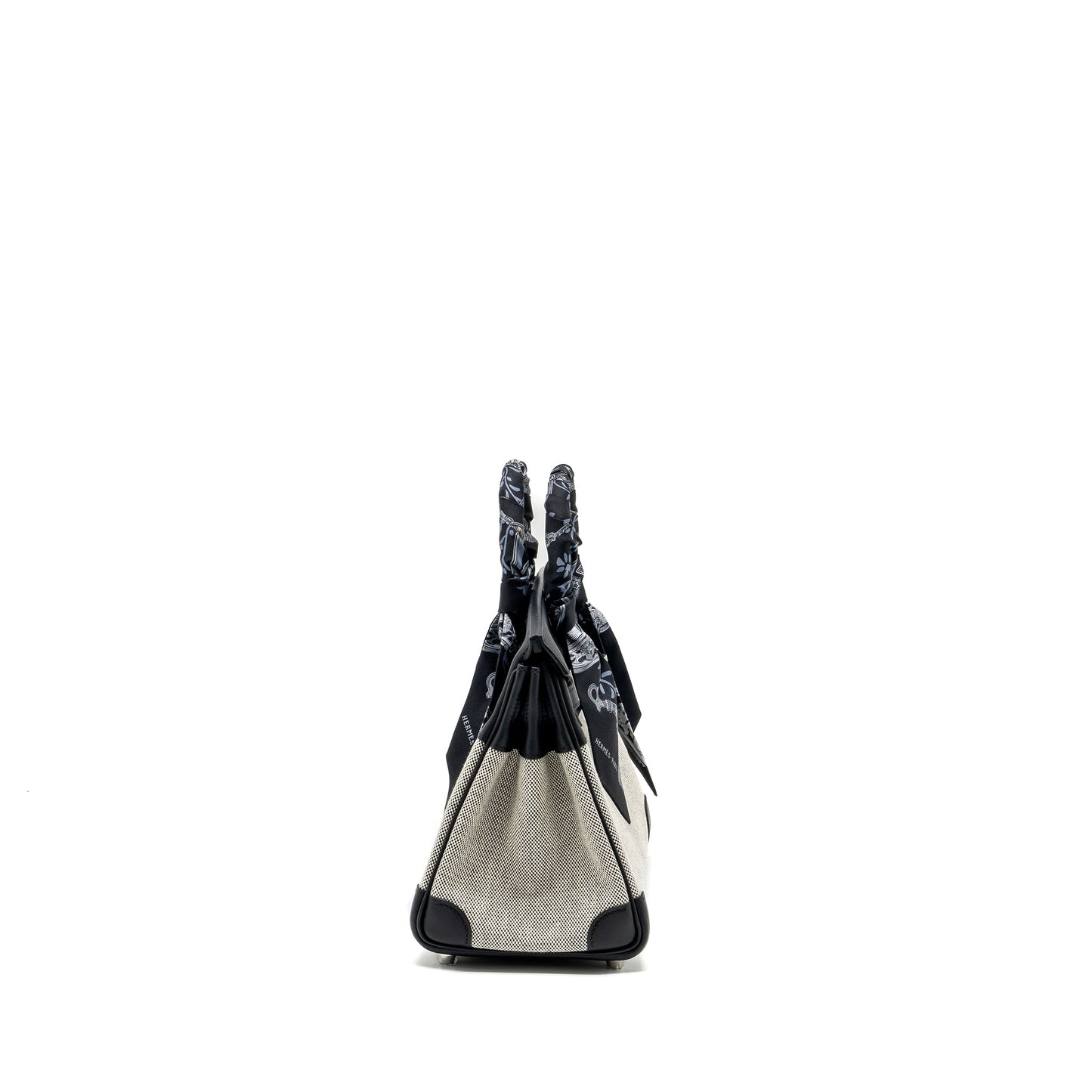 Hermes Birkin 25 Toile Swift/Canvas Black SHW Stamp B