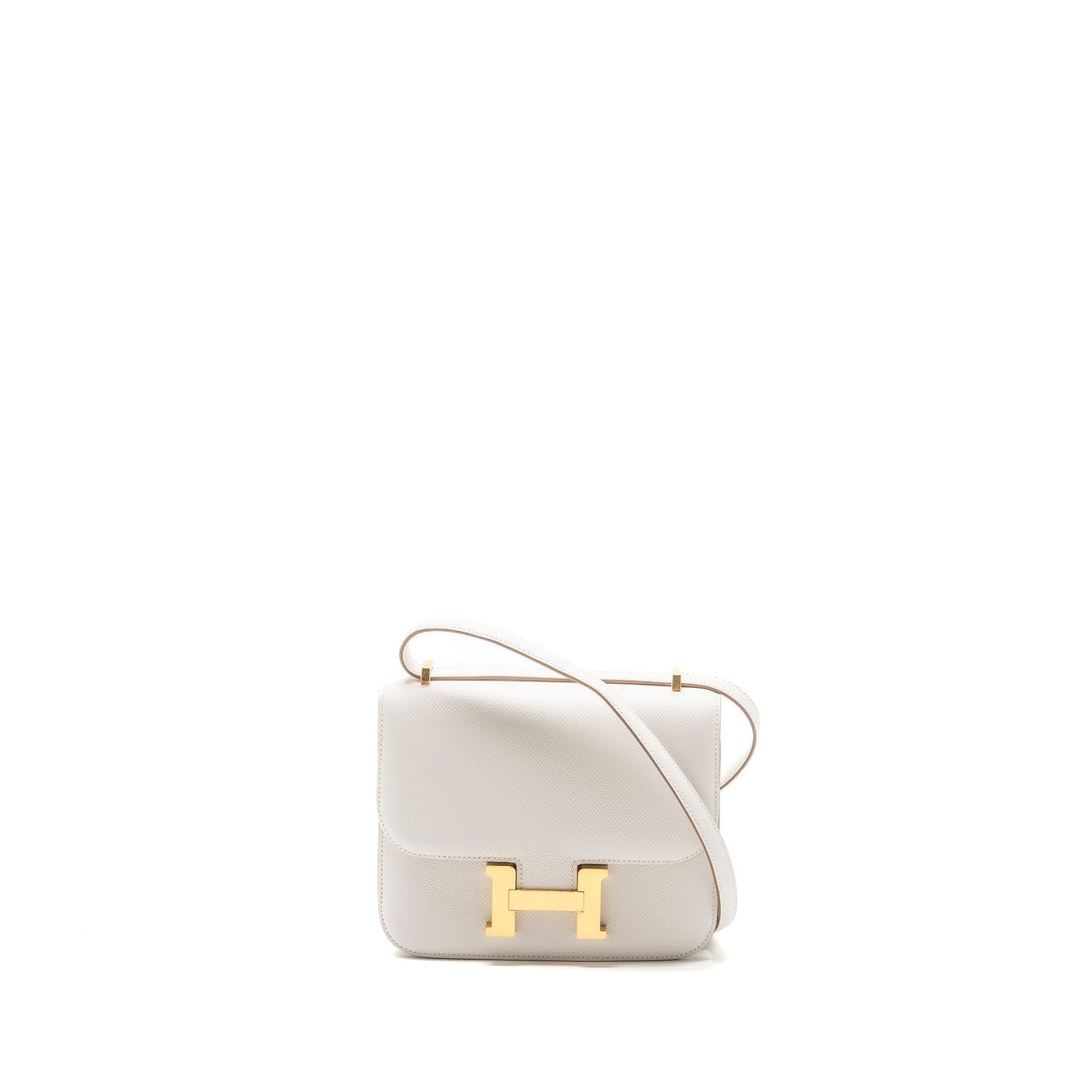 Hermes Mini Constance Epsom Gris Pale GHW Stamp B