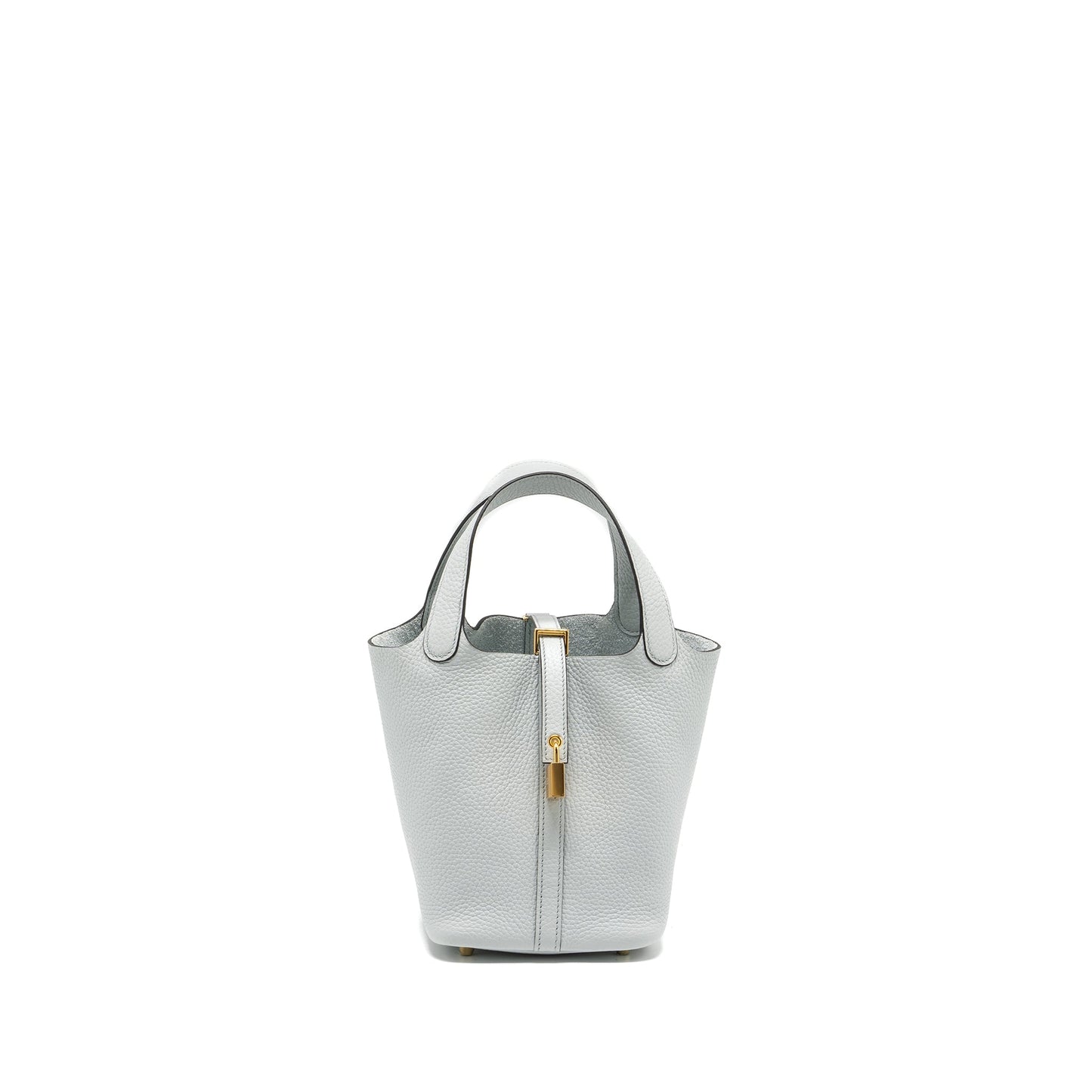 Hermes Picotin 18 Lock Bag Clemence Blue Pale GHW Stamp Y