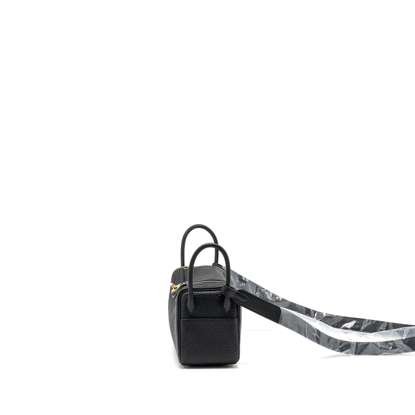 Hermes Mini Lindy Clemence Black GHW Stamp B