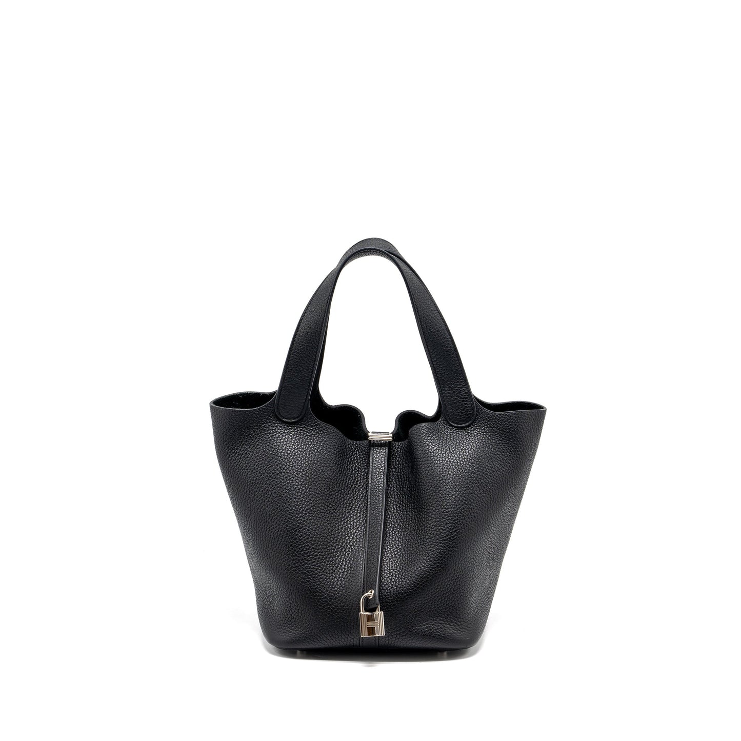 Hermes Picotin 22 Lock Bag Clemence Black SHW Stamp D