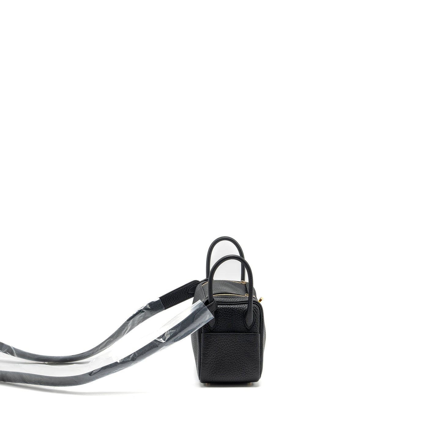 Hermes Mini Lindy Clemence Black GHW Stamp B