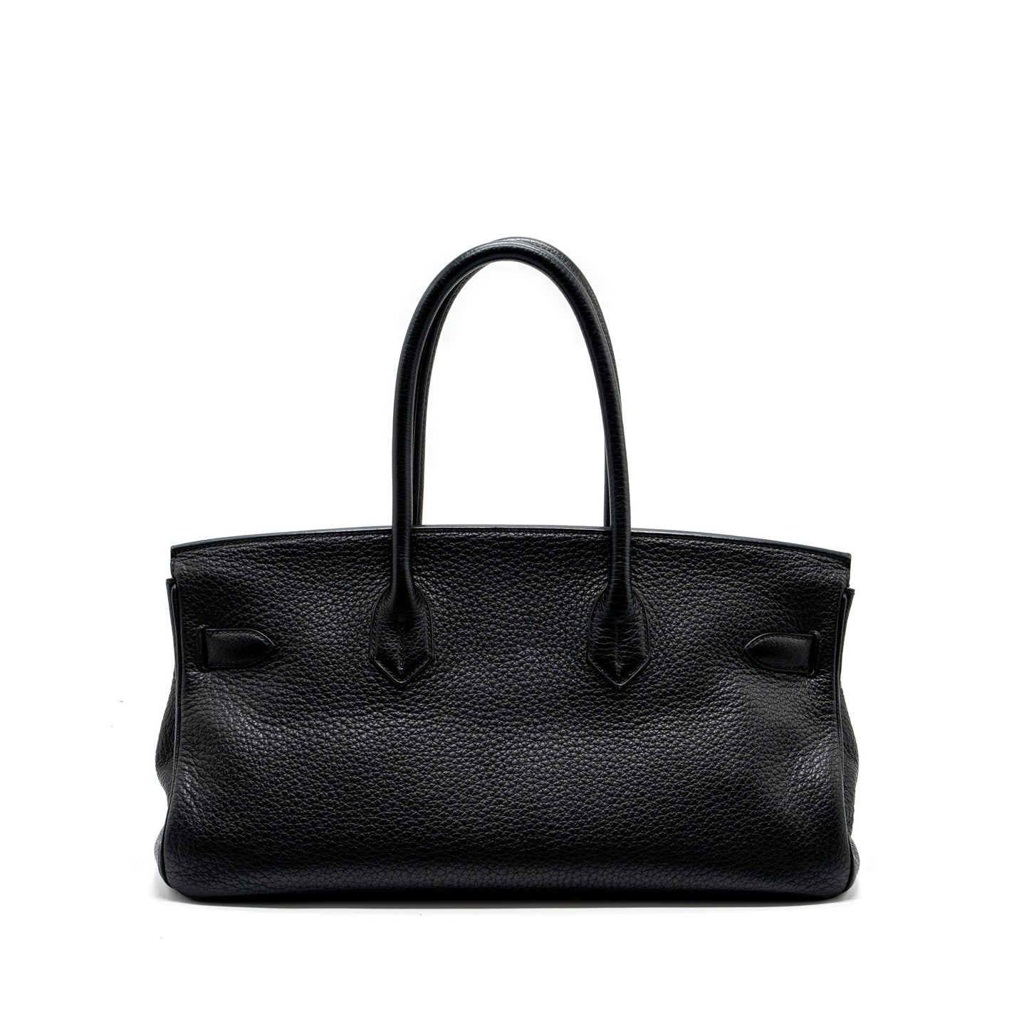 Hermes Shoulder Birkin Clemence Black SHW Stamp Square M