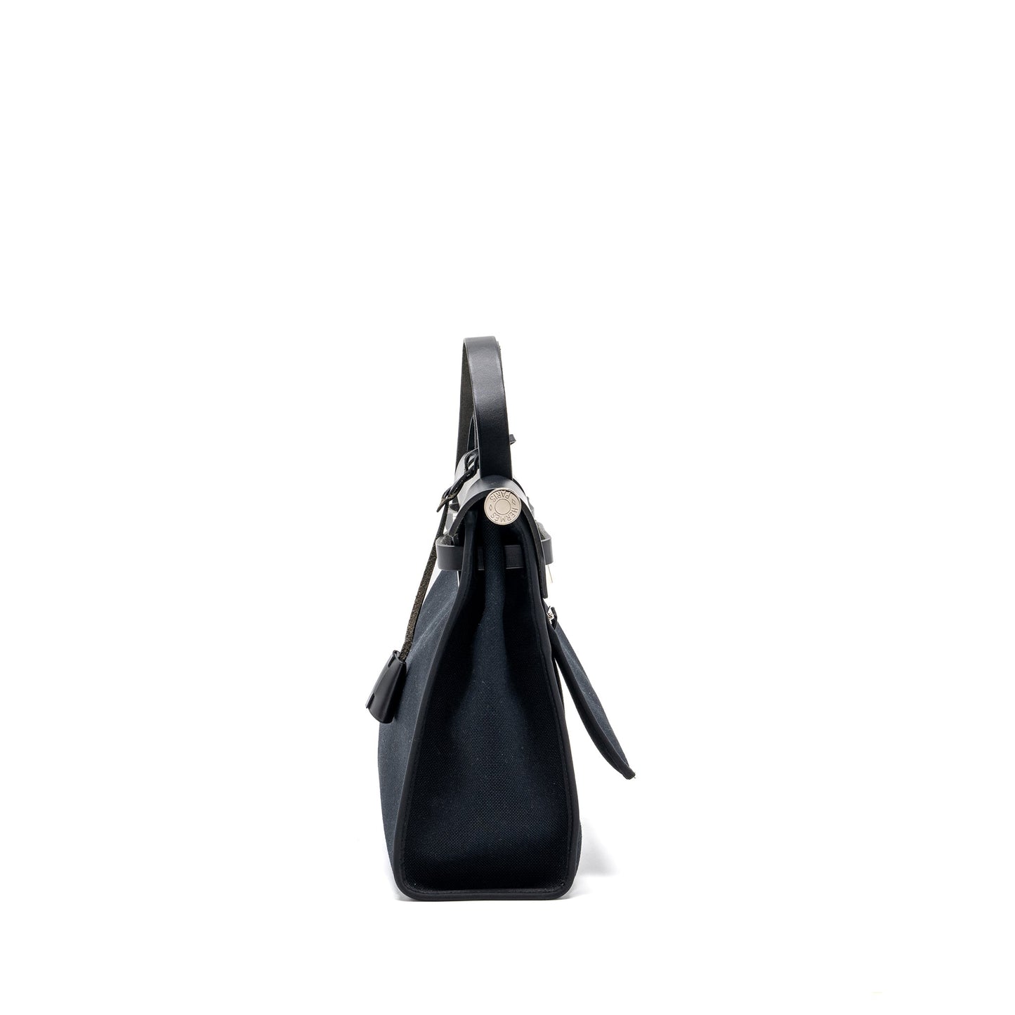 Hermes herbag 31 zip bag canvas/ hunter black SHW stamp C