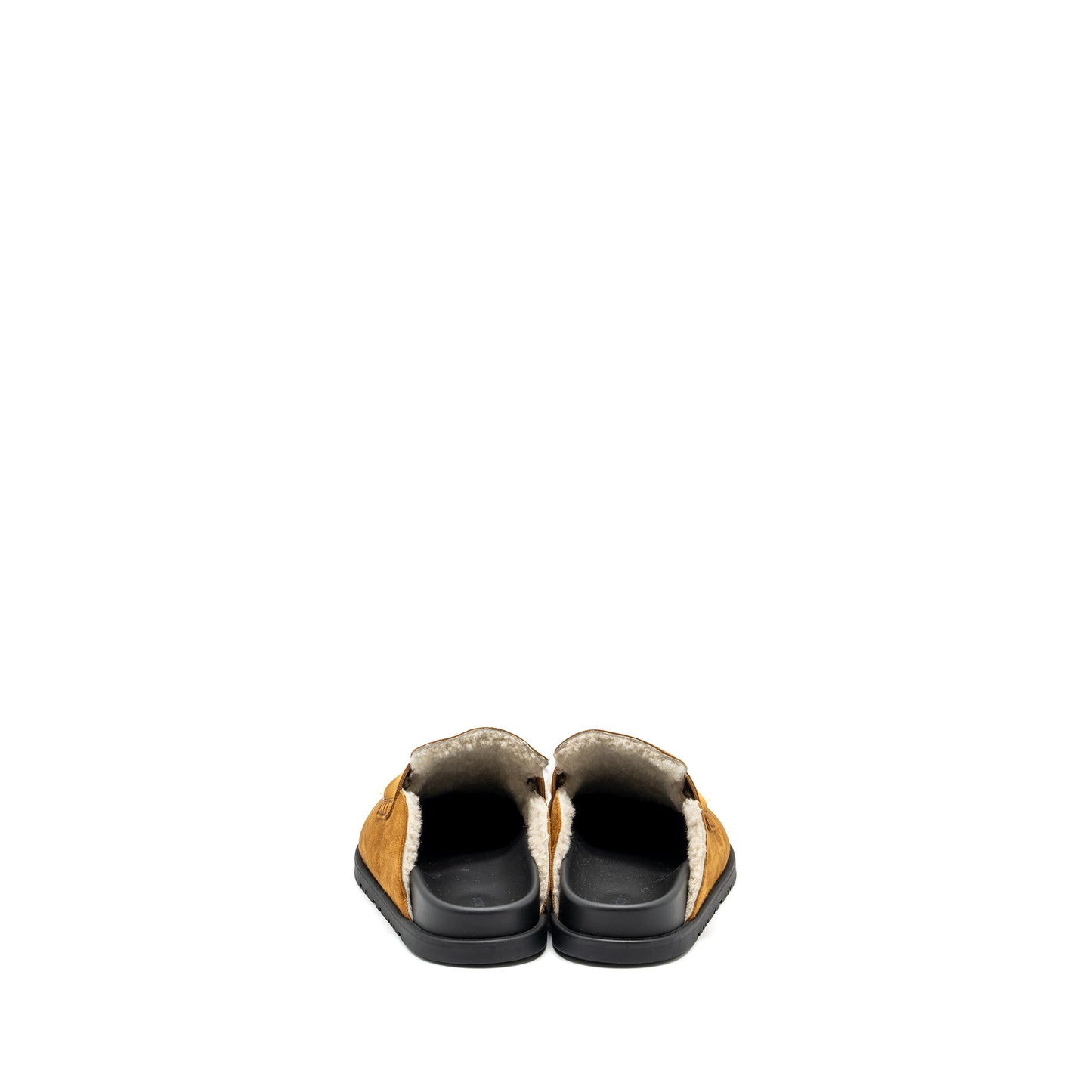 Hermes Size 43 Mules Homme Go Chevre goatskin Beige/Ecru