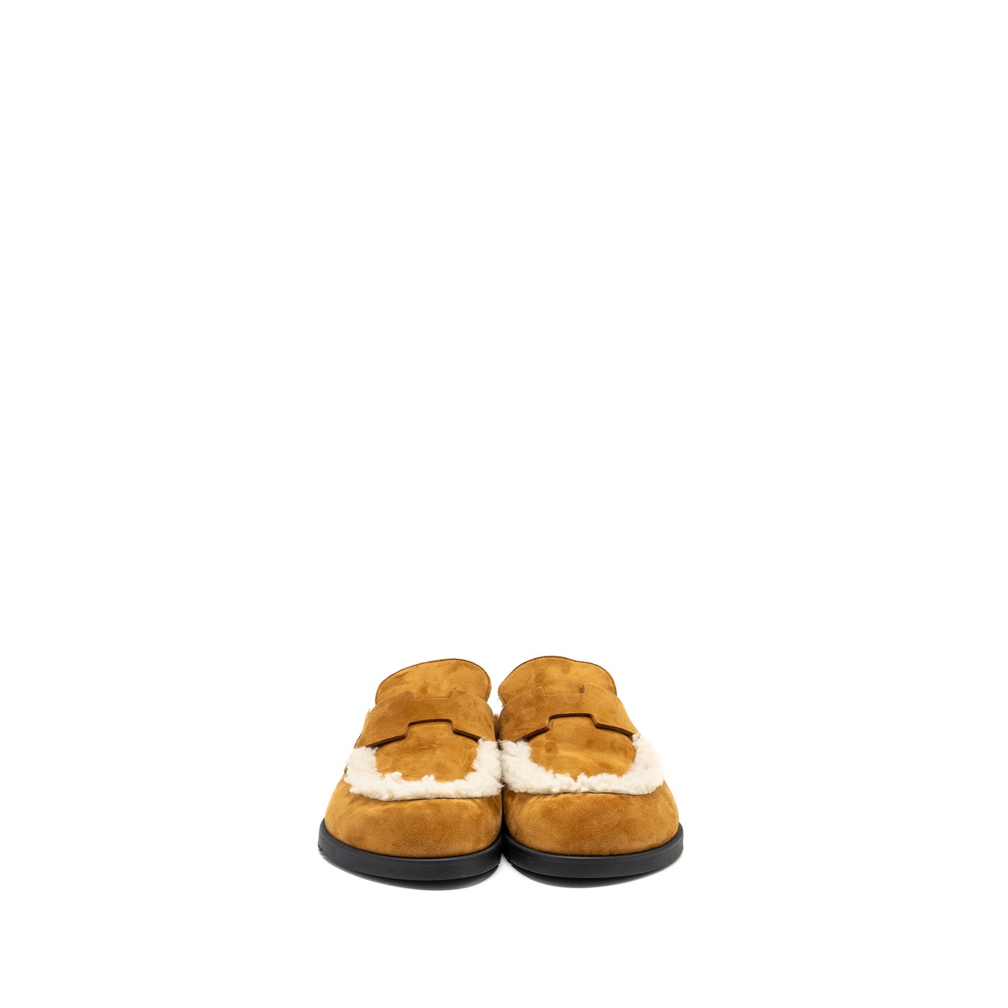 Hermes Size 43 Mules Homme Go Chevre goatskin Beige/Ecru