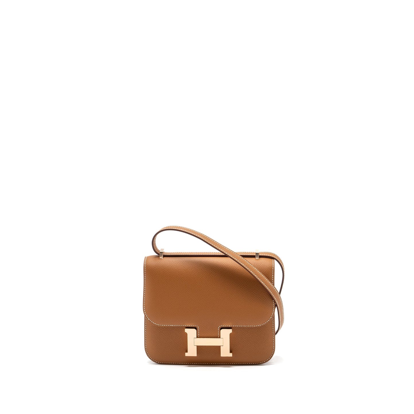 Hermes mini constance epsom gold RGHW stamp B