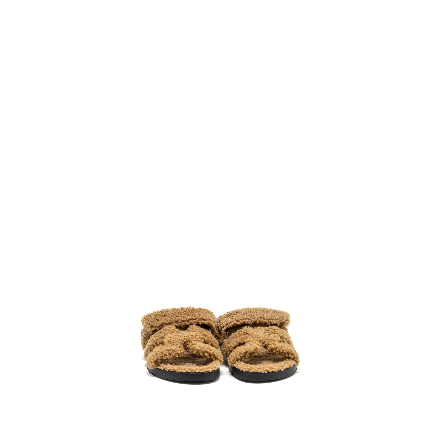 Hermes size 36 Chypre sandals peau lainee mer beige argile