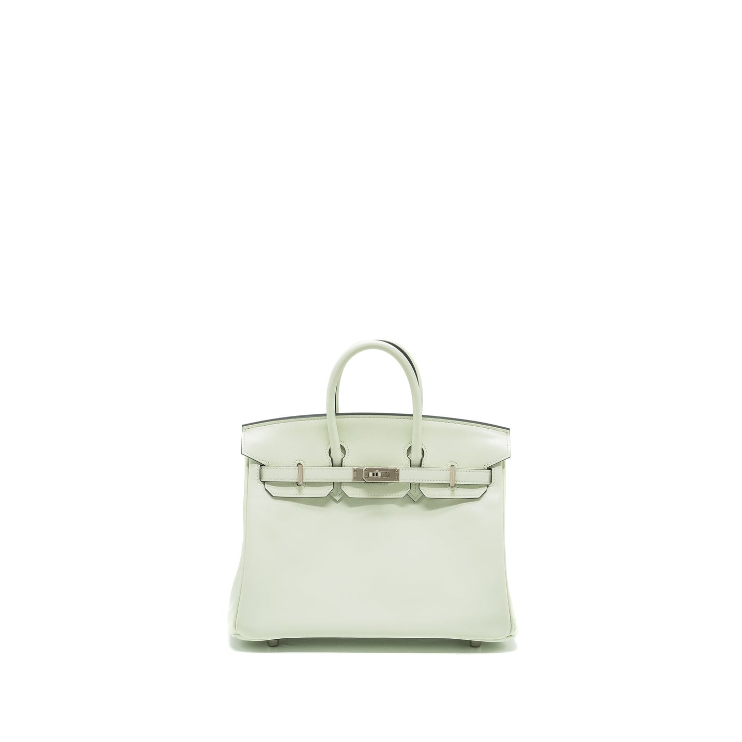 Hermes Birkin 25 Swift Vert Fizz SHW stamp U
