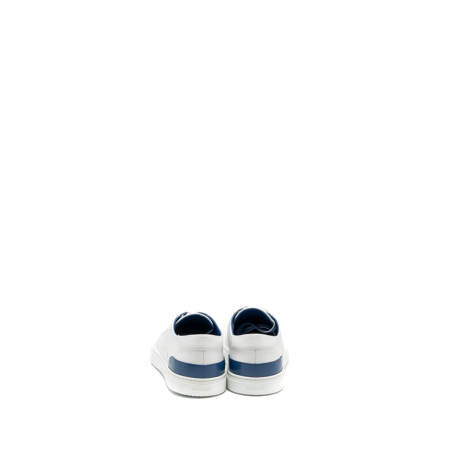Hermes Size 43 Homme Deep Sneaker Calfskin White/Blue