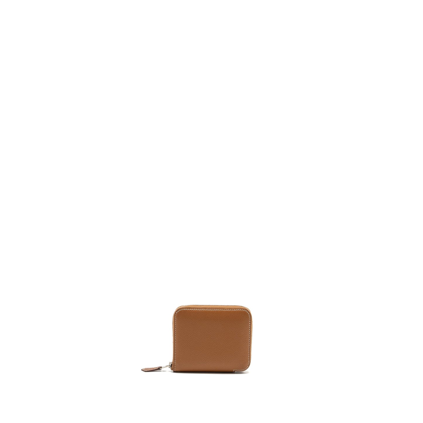 Hermes silk’in compact wallet epsom gold / multicolour SHW stamp Z