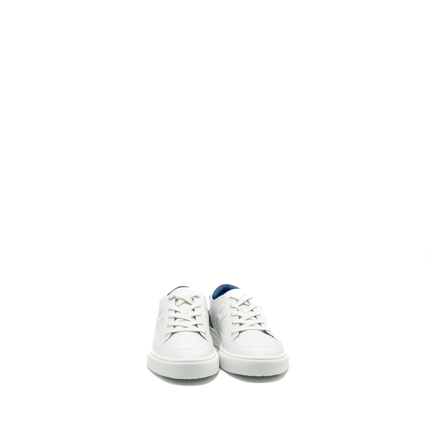 Hermes Size 43 Homme Deep Sneaker Calfskin White/Blue