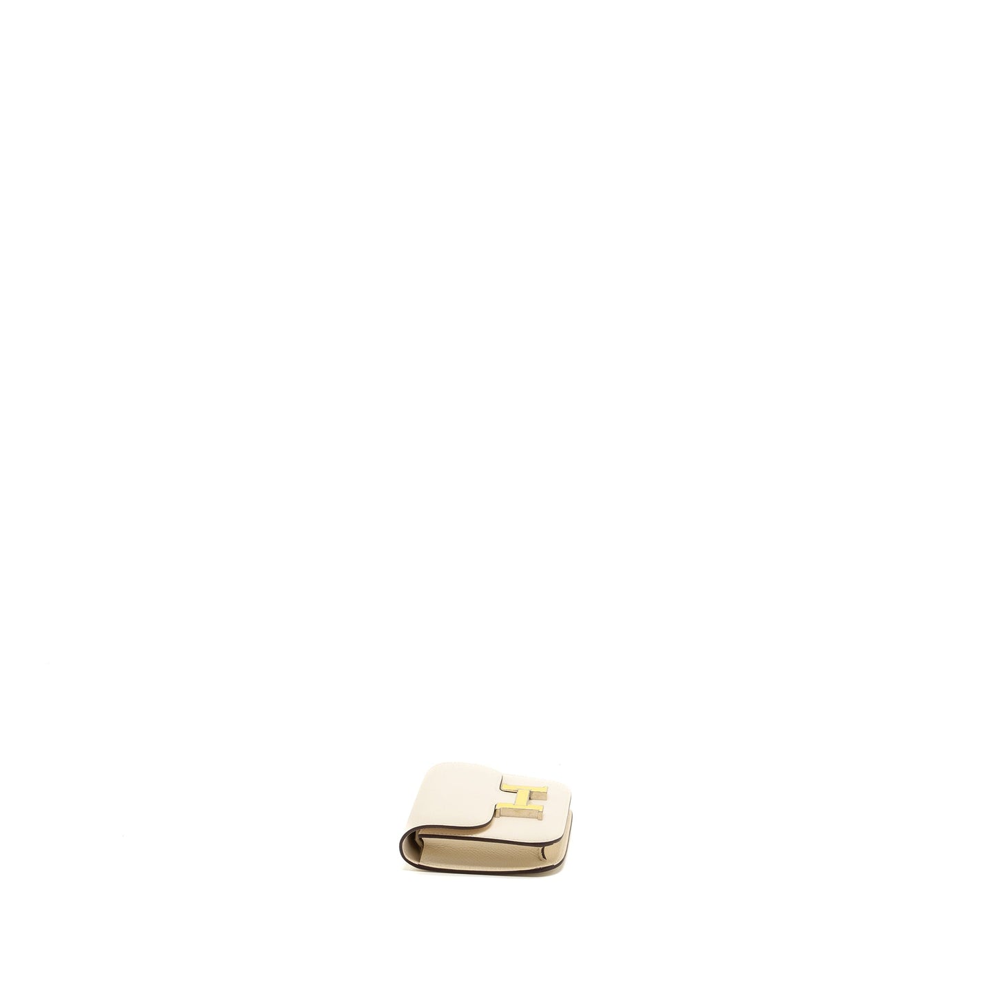 Hermes Constance Slim Epsom nata / lime SHW stamp Z