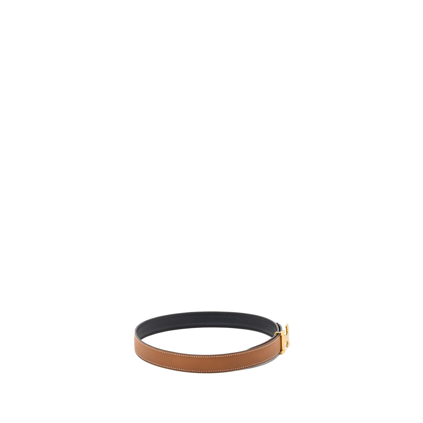 Hermes 65cm double sided 24mm belt gold / black GHW stamp U