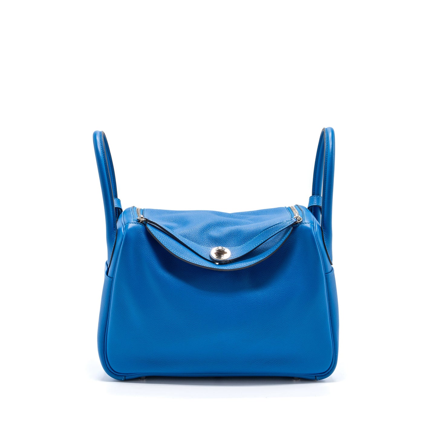 HERMES HERMES Lindy 30 Evercolor Blue Hydra SHW STAMP X