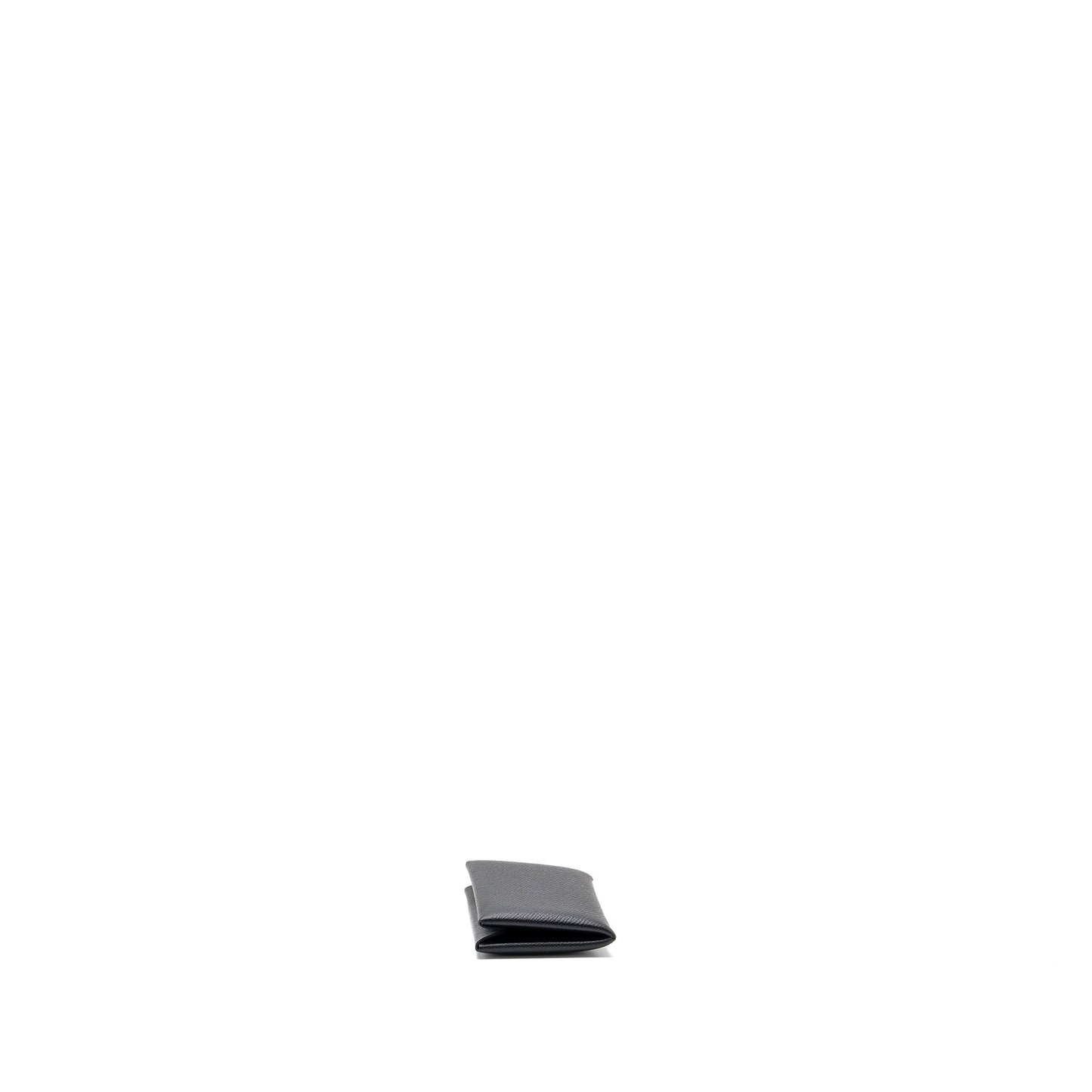 Hermes Calvi Card Holder Epsom Black SHW Stamp U