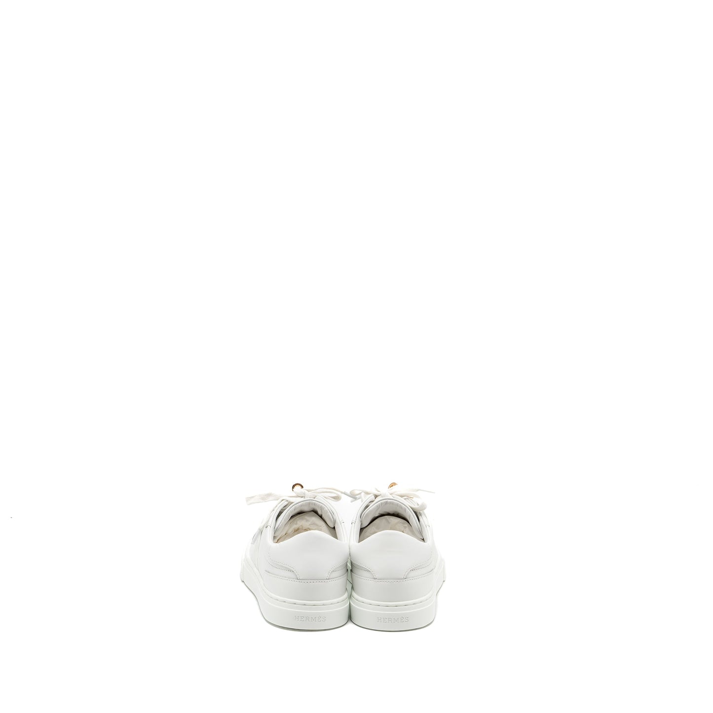 Hermes size 37 day sneakers calfskin white RGHW