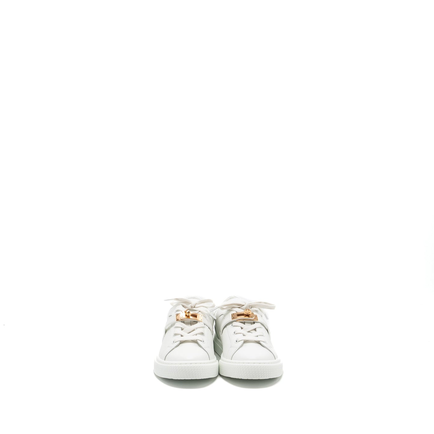 Hermes size 37 day sneakers calfskin white RGHW