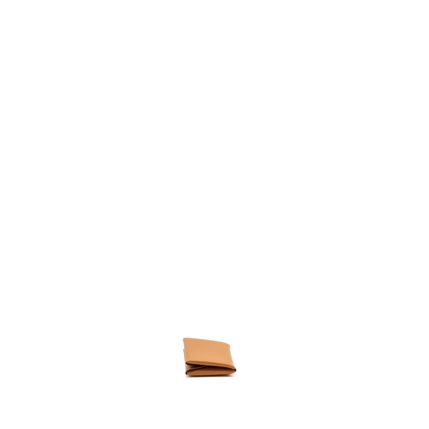 Hermes Calvi Duo Cardholer epsom gold SHW stamp B