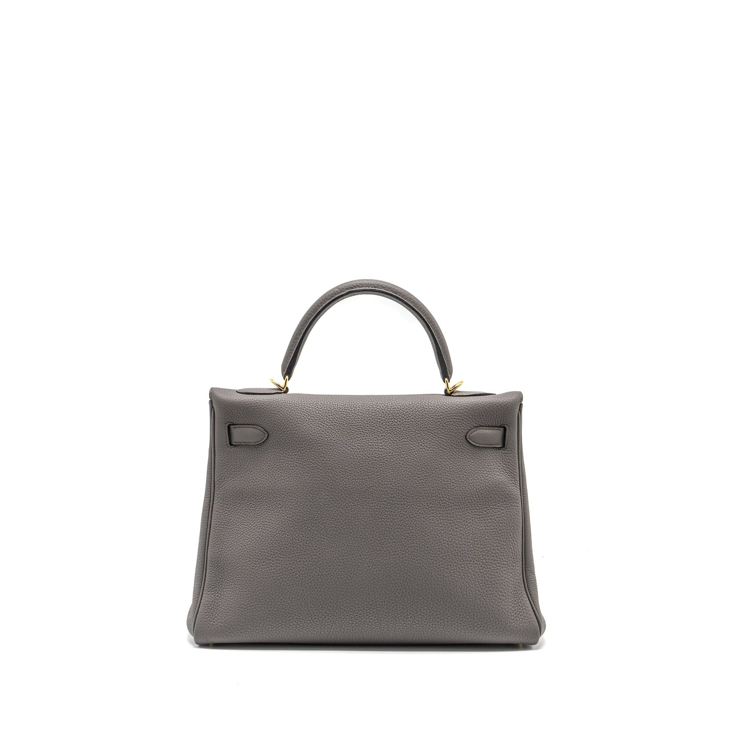 HERMES KELLY 32 TOGO 8F GRIS ETAIN GHW STAMP D