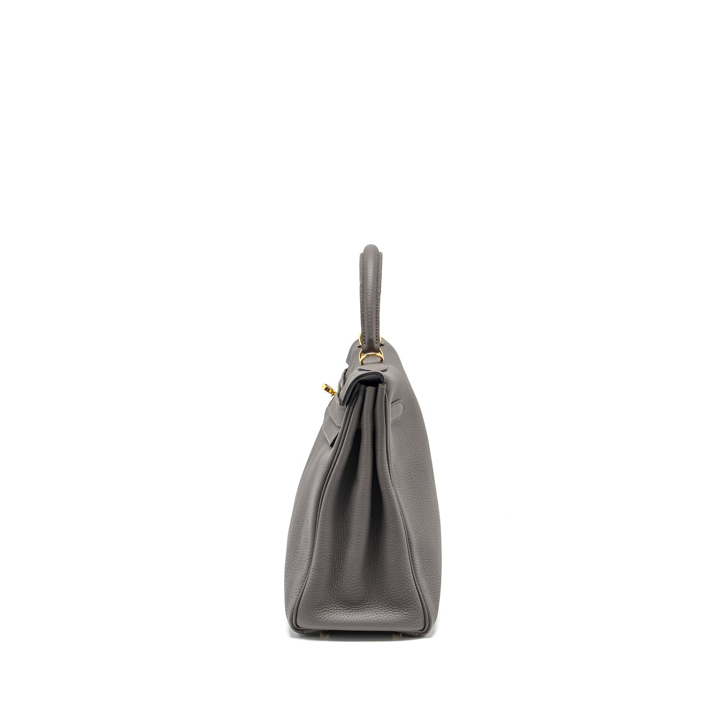 HERMES KELLY 32 TOGO 8F GRIS ETAIN GHW STAMP D