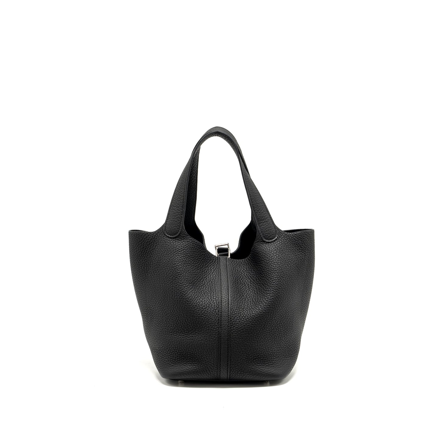 Hermes Picotin 22 Lock Bag Clemence Black SHW Stamp Y