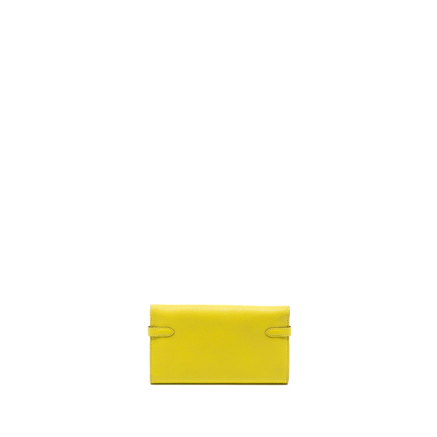 HERMES Kelly Long Wallet Chevre Mysore 9R Lime SHW Stamp X