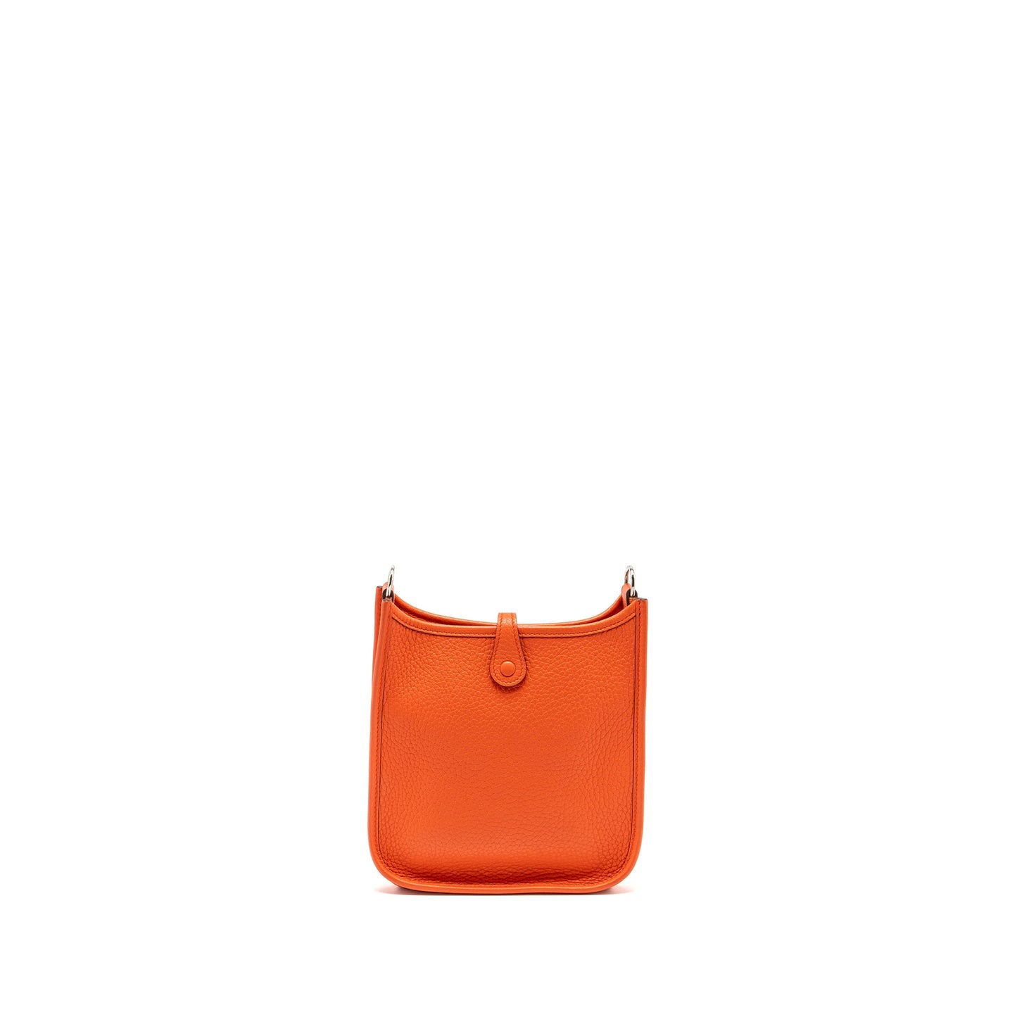 Hermes Mini Evelyne Clemence Orange SHW Stamp T