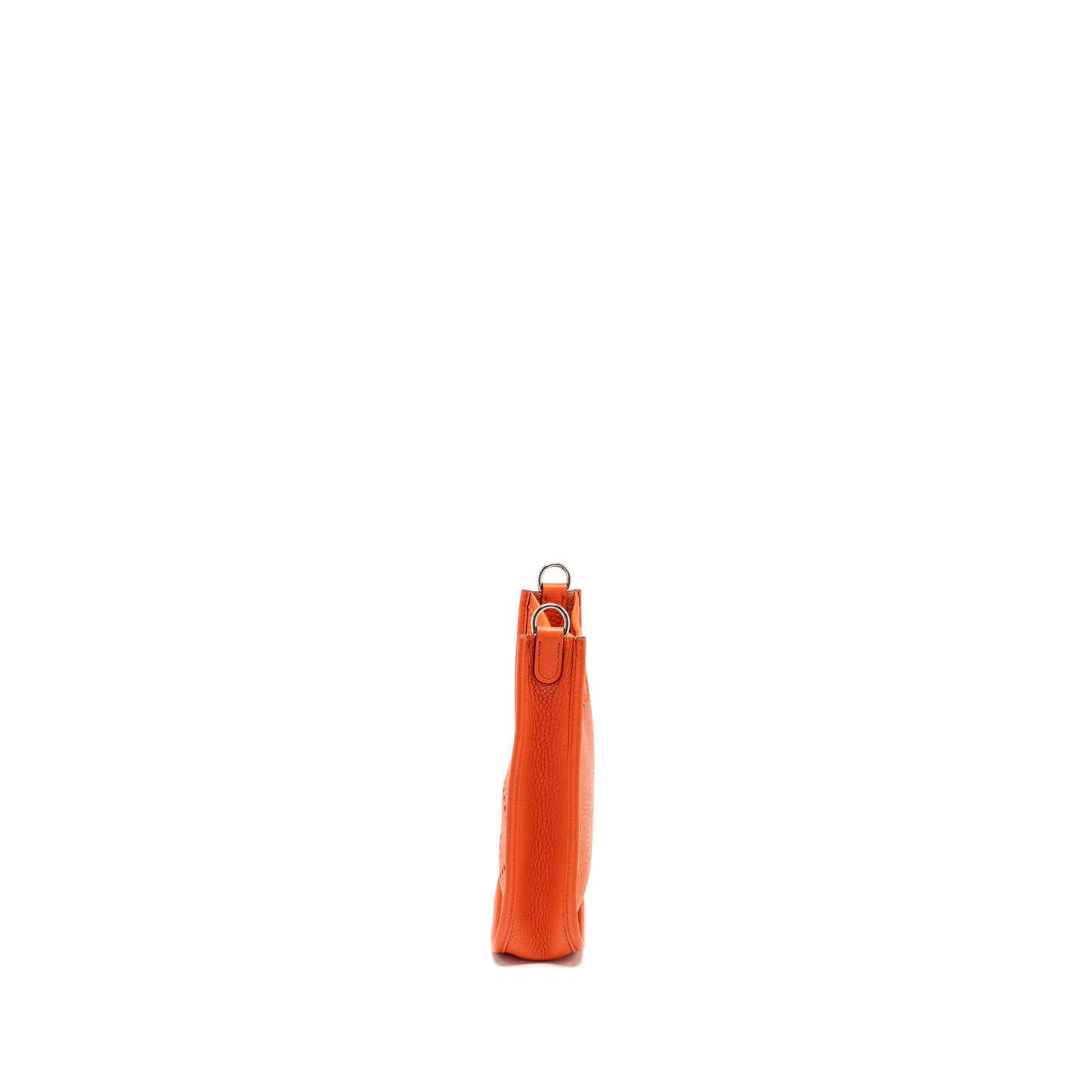 Hermes Mini Evelyne Clemence Orange SHW Stamp T