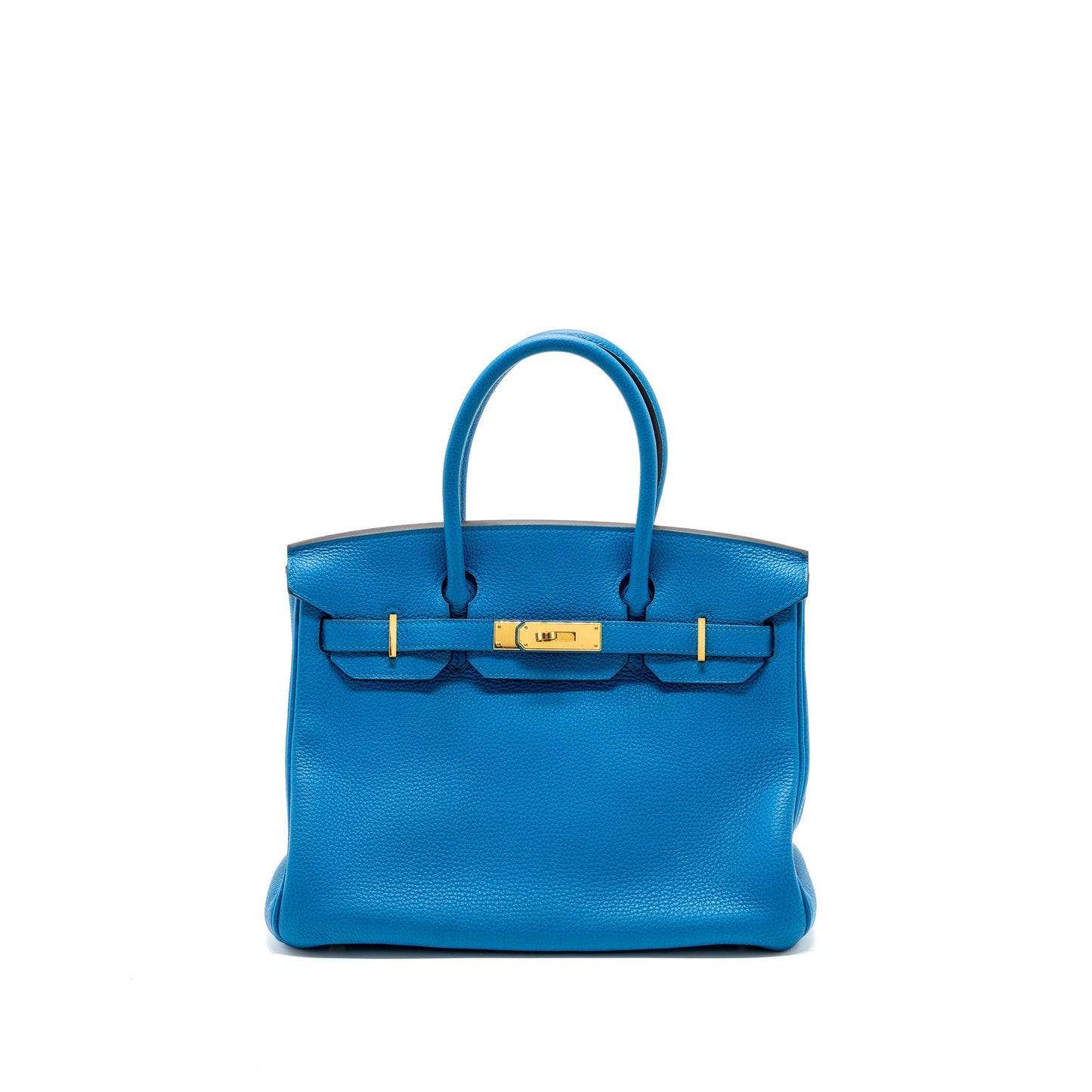 Hermes birkin 30 togo blue Zanzibar GHW stamp A