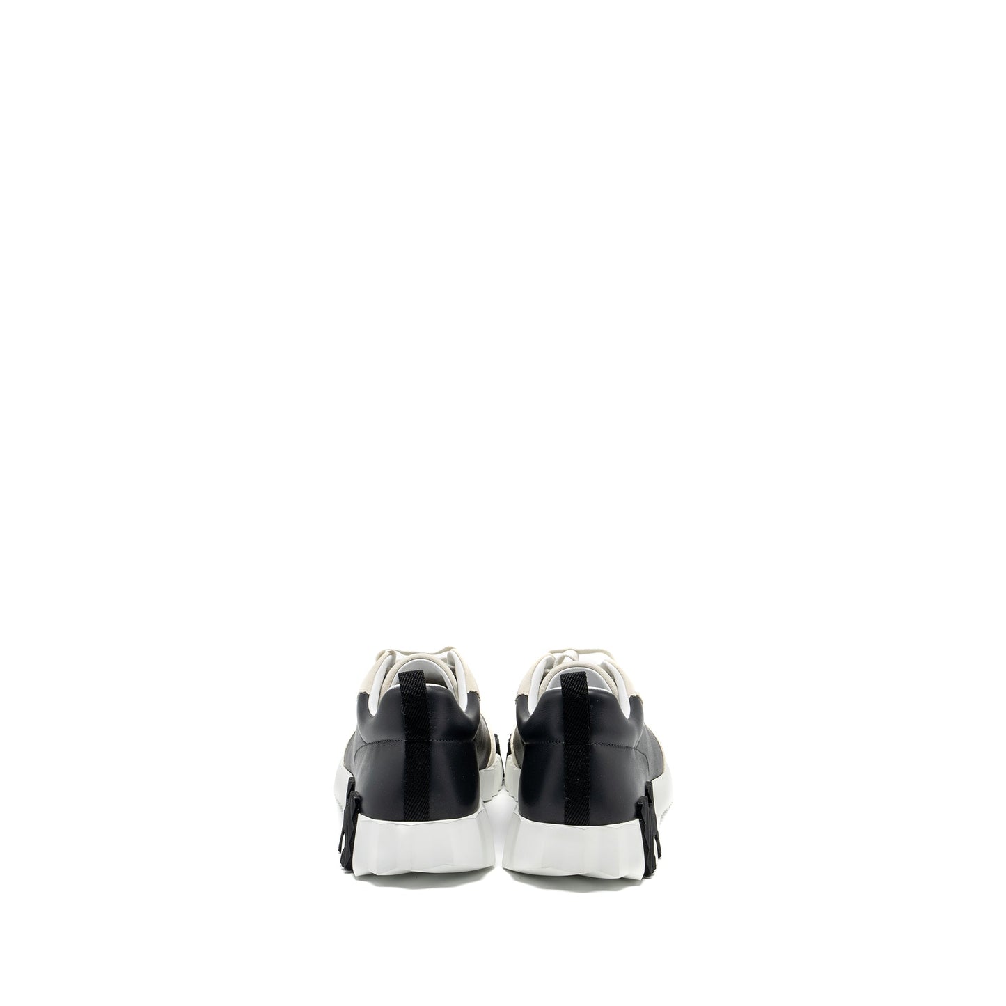 Hermes size 41 men’s bouncing sneakers leather Black/ white multicolour