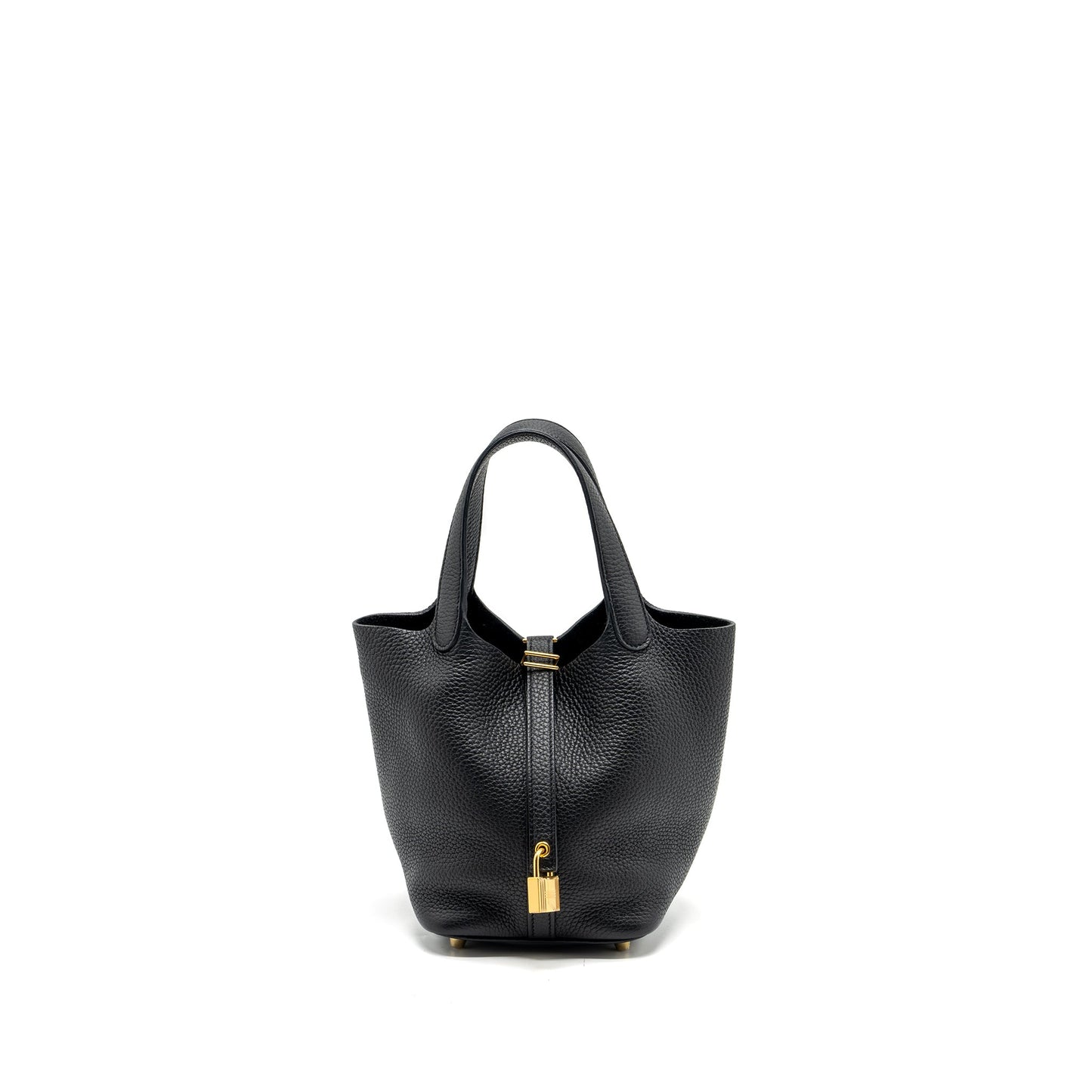 Hermes picotin 18 lock bag clemence black GHW stamp C