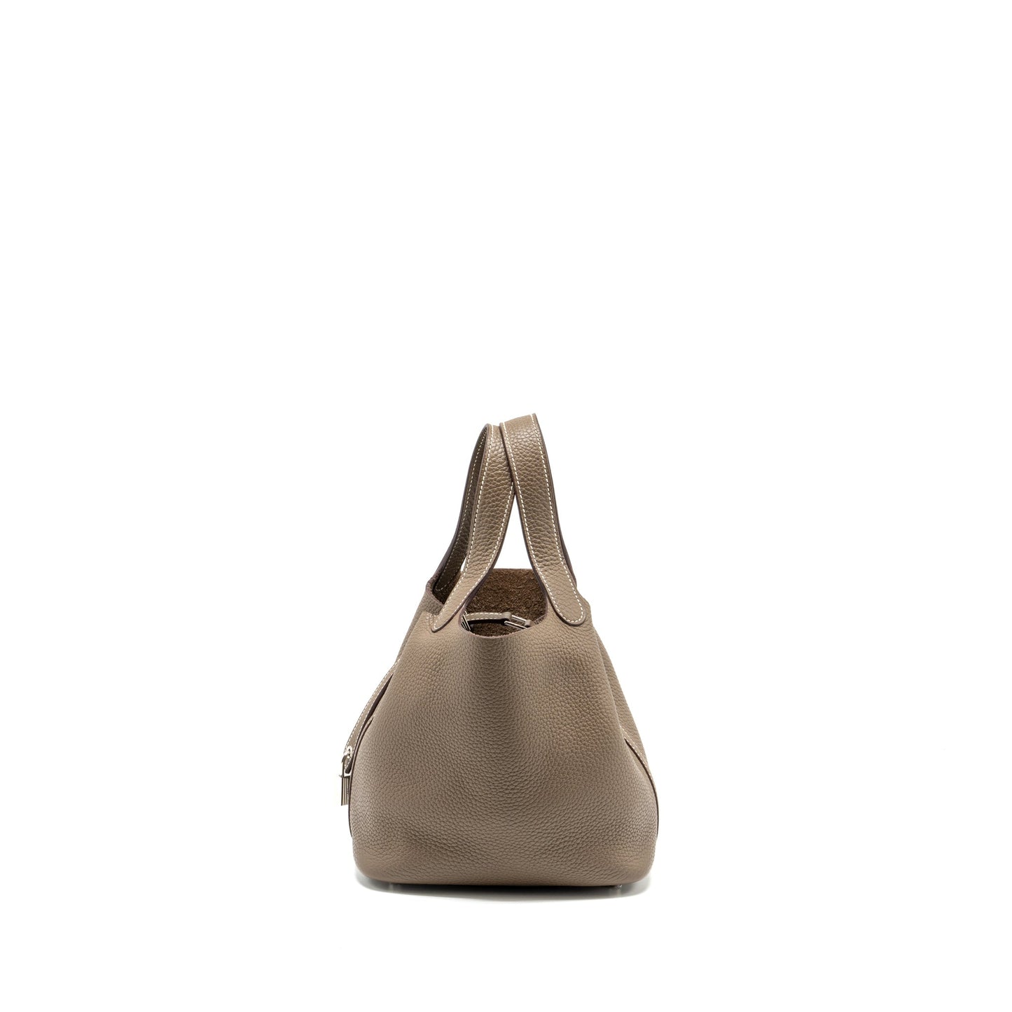 Hermes picotin 18 lock bag clemence Etoupe SHW stamp A