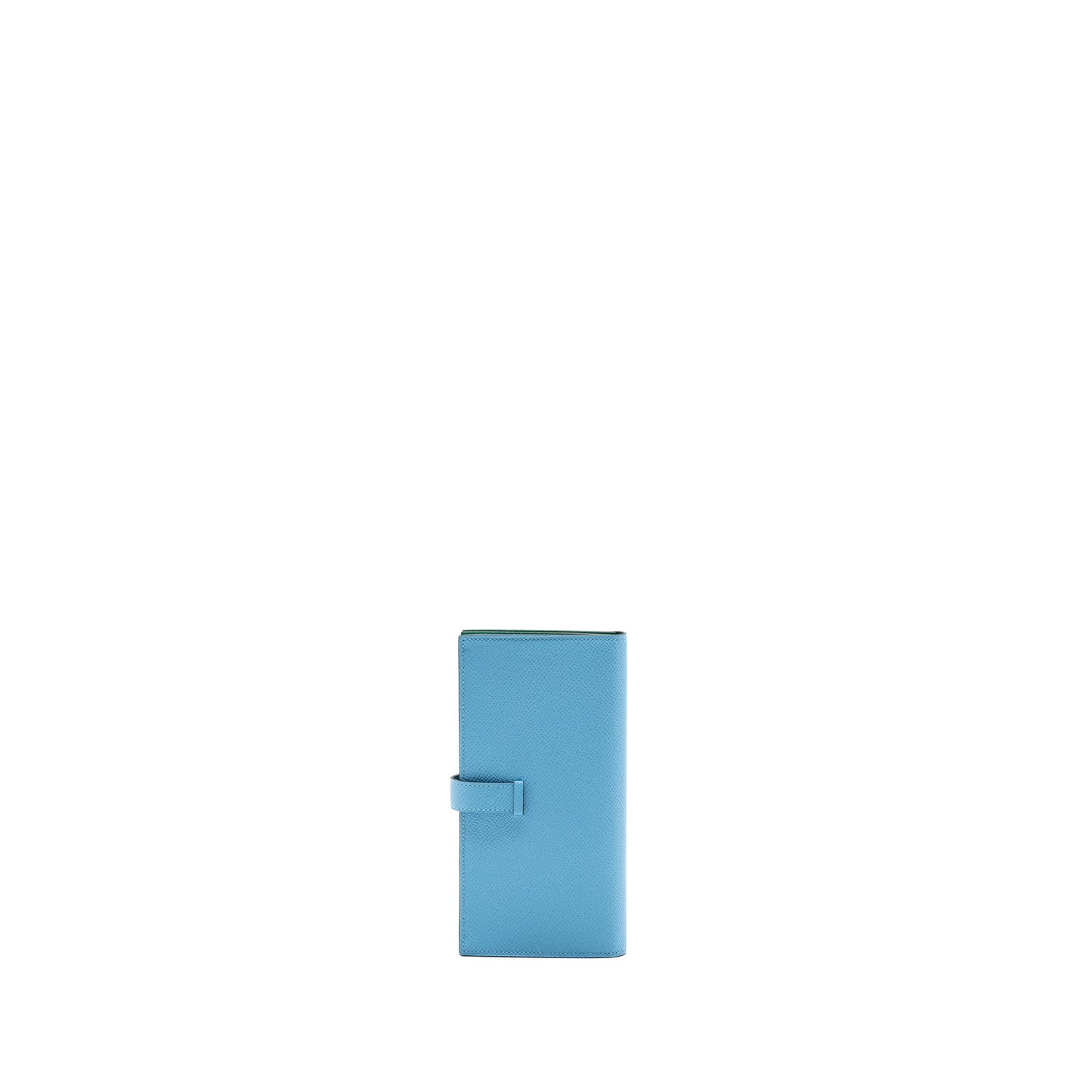 HERMES BEARN WALLET EPSOM BLUE/GREEN GHW STAMP U