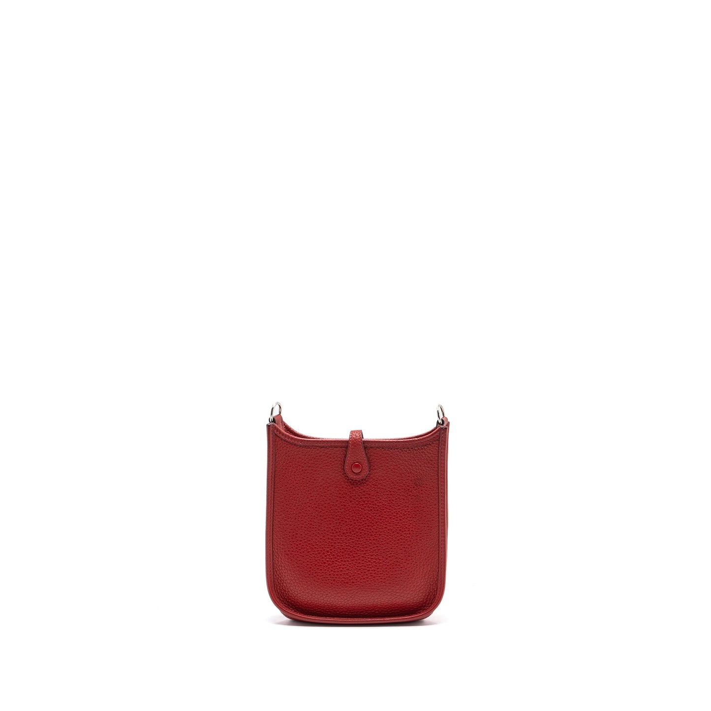 Hermes Mini Evelyne Clemence Red SHW Square O